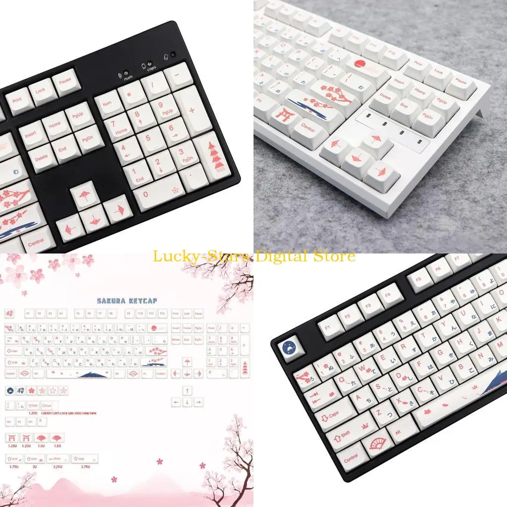 

T3EE Pink Keycaps Dye Sub PBT XDA Keycap for GK61 64 68 75 84 96 980 104 108 Mechanical Keyboard 130 Keys