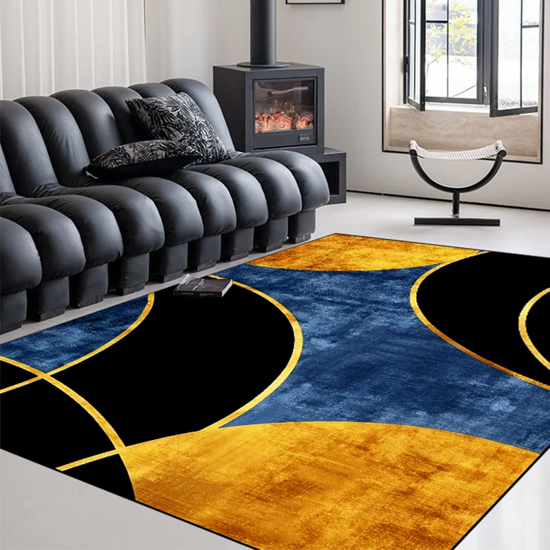 Nordic Geometric soft Carpet Bathroom Floor Mat Carpets for Living Room Modern Luxury Decor Sofa Table Large Area washable Rugs