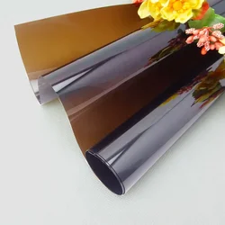 Custom Size Thermal Insulation Window Film Raamfolie Drop-Shipping Brown Tea Color Two Side UV-Proof One Way Mirror Film 150cm