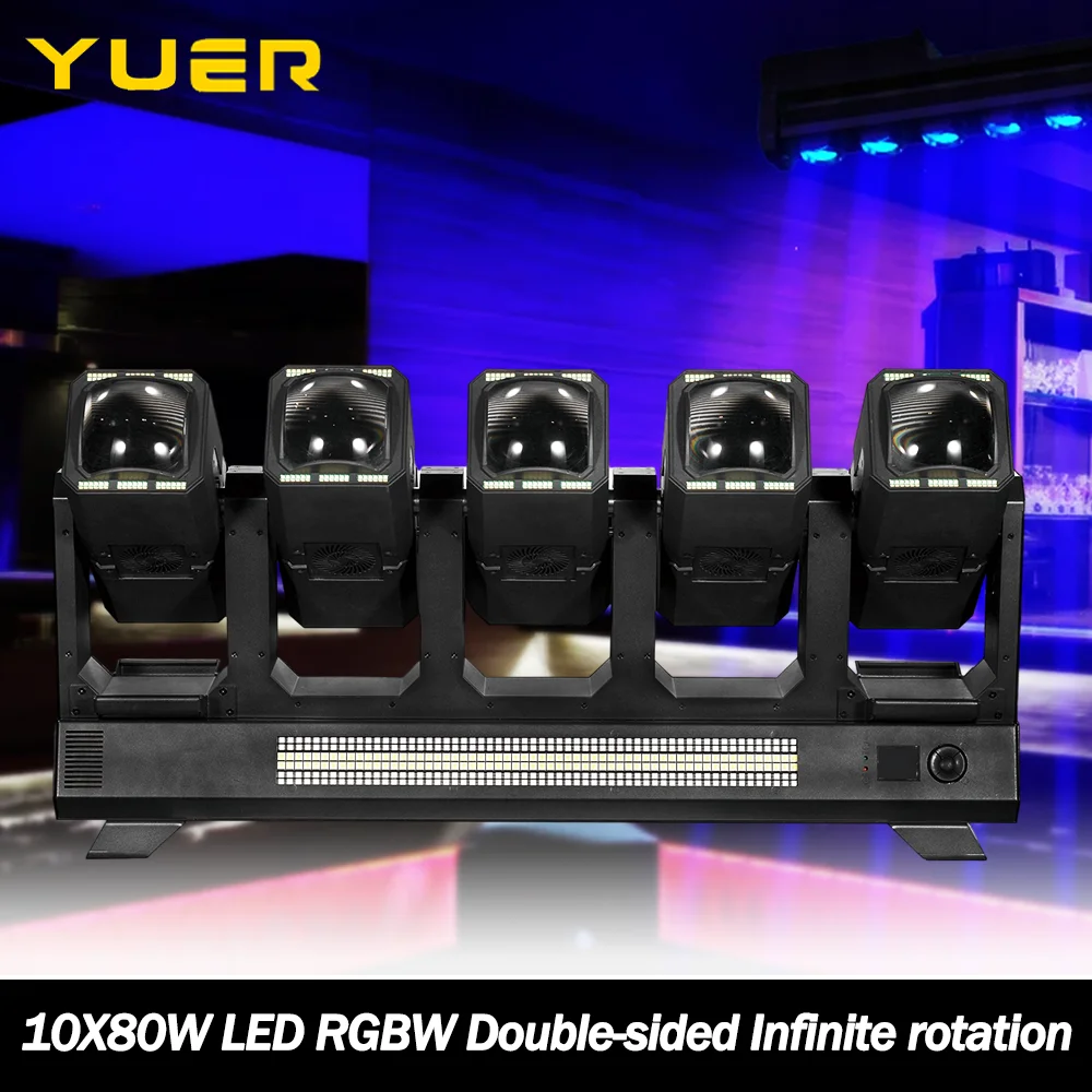 

10X80W светодиодный RGBW двухсторонний луч бесконечного вращения с подвижной головкой и кольцом управления DMX512 RDM для DJ, дискотеки, вечеринки, свадьбы