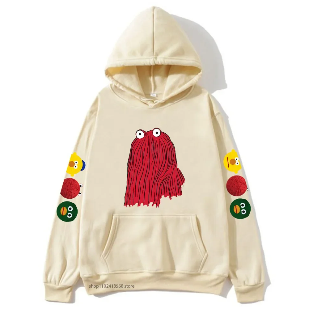 Kırmızı adam Hoodies karikatür bana sarılmak yok Im korkmuş kazak kadınlar için kış Streetwear dera üst erkek Streetwear Y2k giysileri erkek giyim