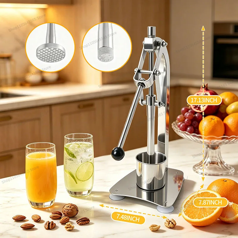 For Multifunctional Stainless Steel 304 Double Head Manual Lemon Juicer Juice Press Household Stall Juice