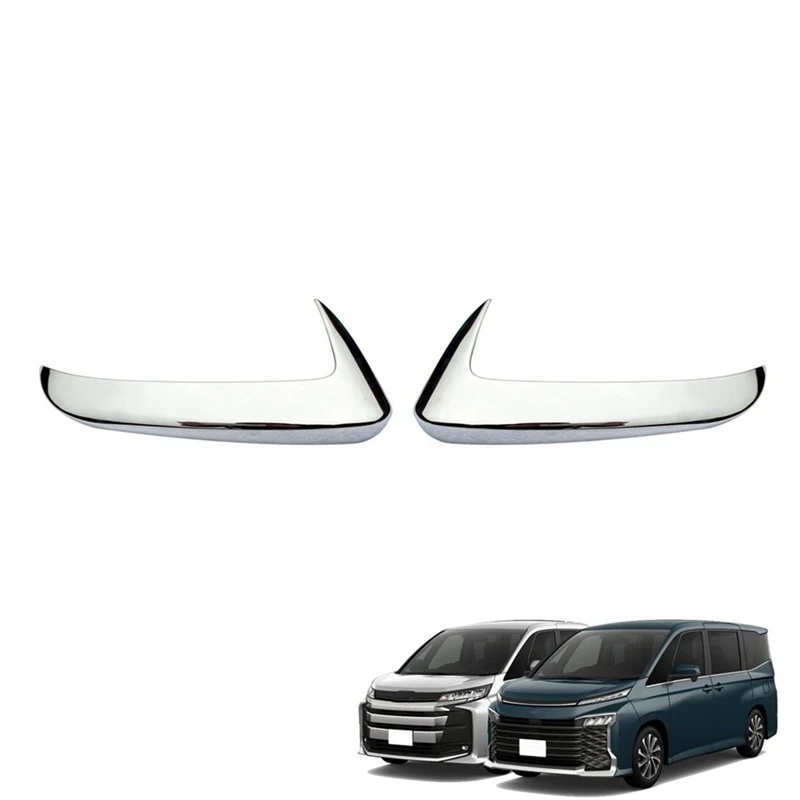 Chrome Side Rearview Mirror Strip Cover Trims Sticker For Toyota Noah Voxy 90 Series 2022 Silver ABS 1 Pair