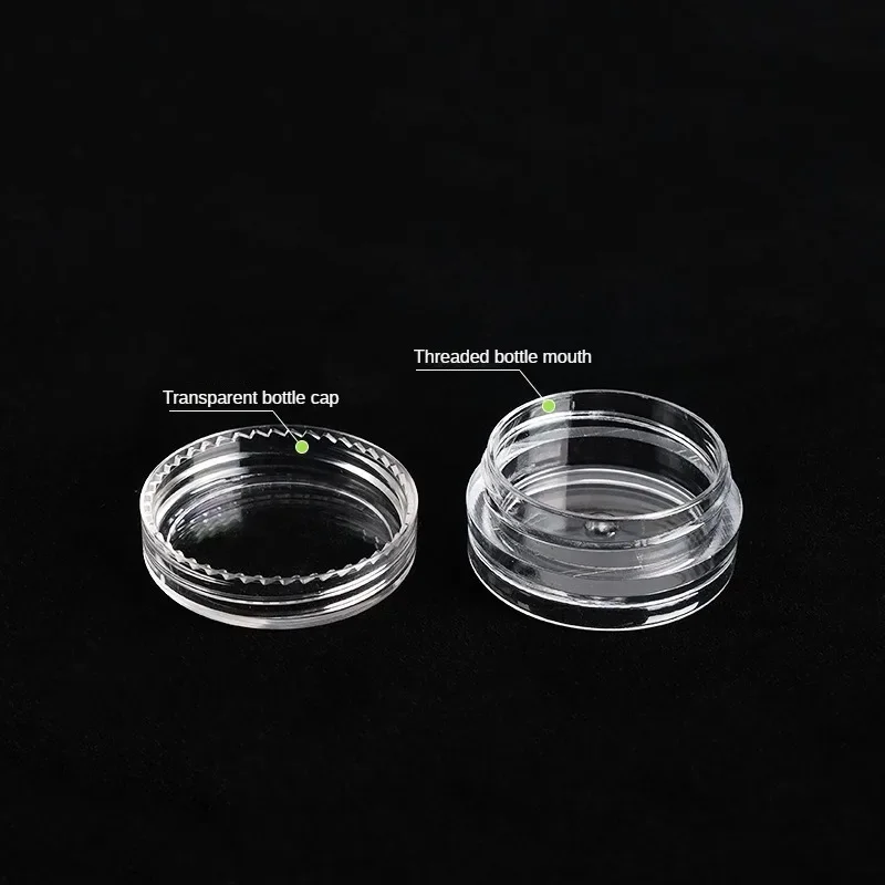 50/20/10 stücke 2-5g Klare Creme Jar Mini Kosmetische Flaschen Behälter Transparent Topf Für Nagel kunst Kleine Klare Dose Zinn Für Balsam