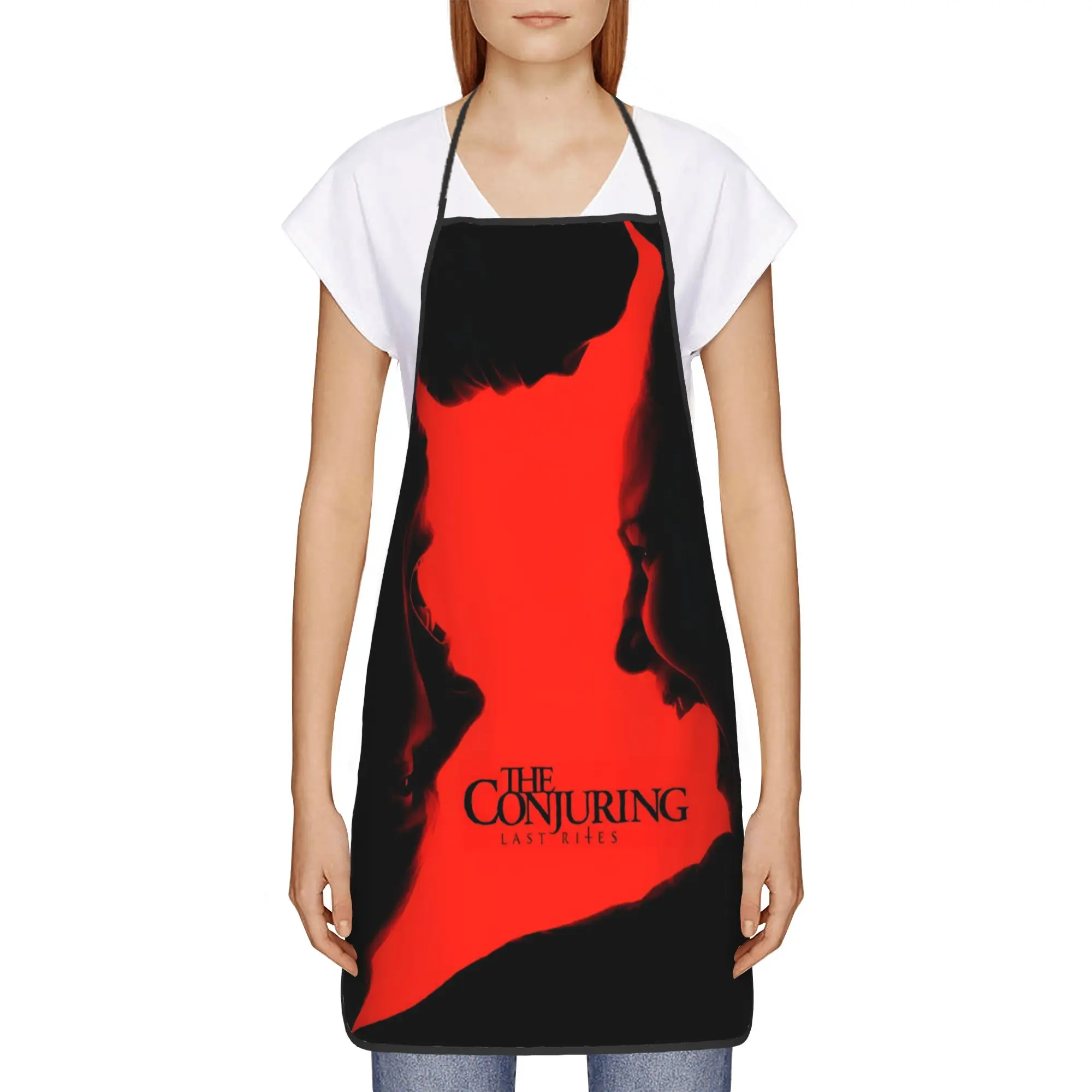 The Conjuring Last Rites Horron Apron  Household Adult Kitchen Accessories Work Fashion Aprons without Pocket