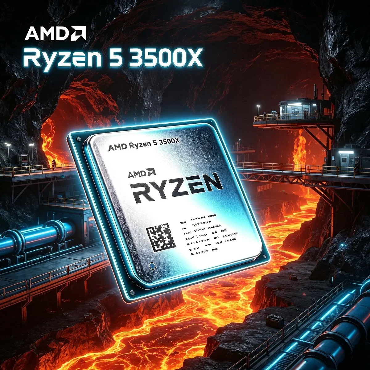 AMD Ryzen 5 3500X R5 3500X CPU AM4 Processor 7NM 3.6GHz 65W L3=32M 6-Core 6-Thread 100-000000158