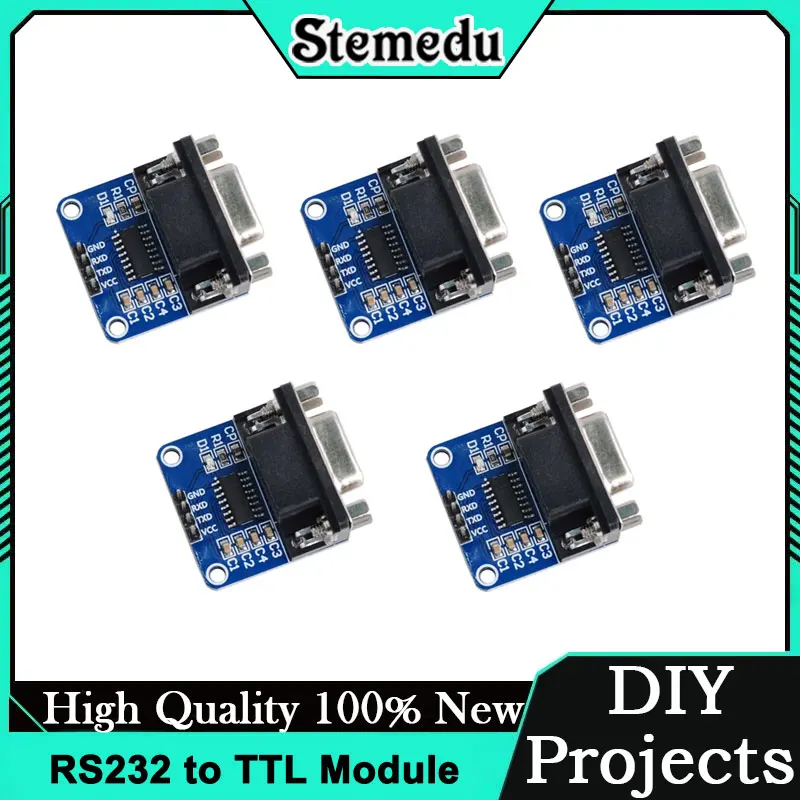 MAX3232 Serial Port Module RS232 to TTL Converter Board Three Point Three to Five Volts for Microcontroller Project PLC DIY