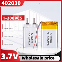 402030 200mAh 3.7V Lithium Polymer Battery for Smart Bracelet Voice Recorder GPS Tablet PC Pet Training Tool Webcam Batteries