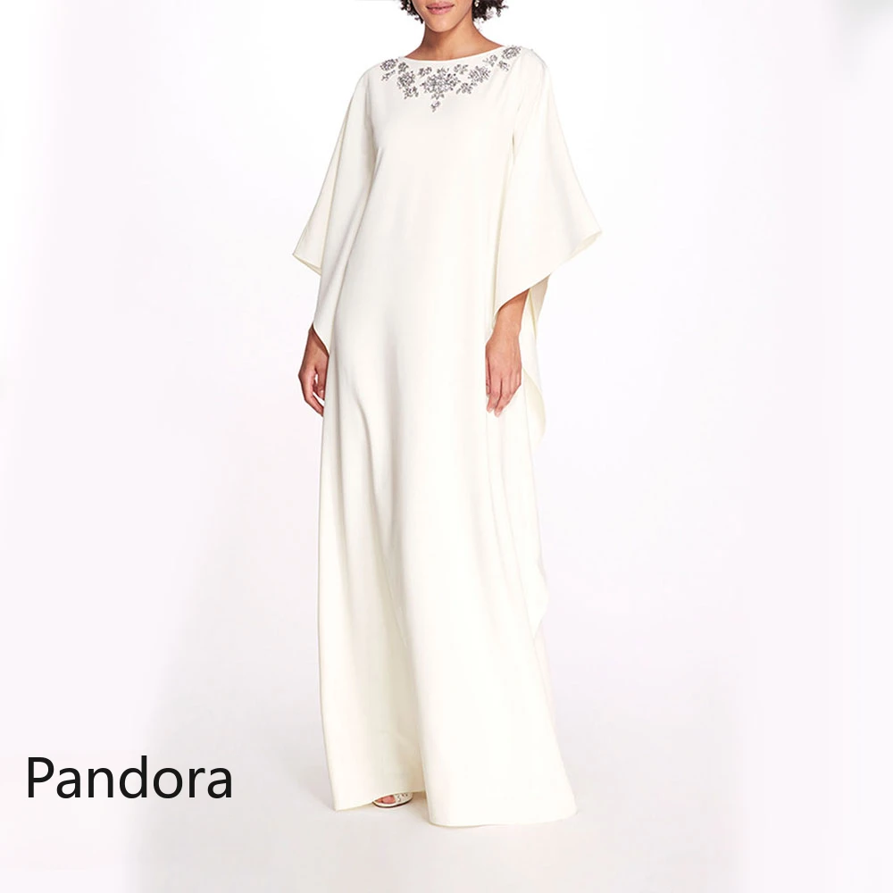 

Pandora O-Neck Prom Dress Long Sleeves With Floor Length Evening Dress Women Wedding Party Formal Gowns Arabia2024