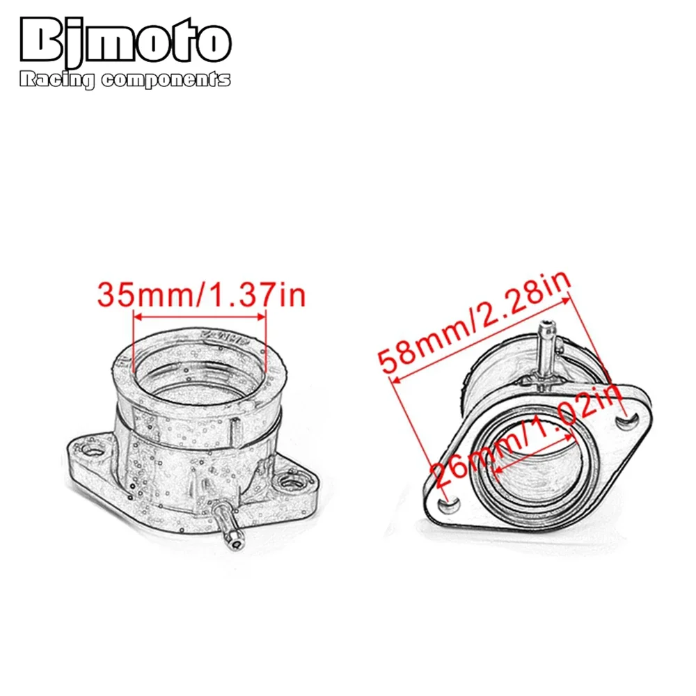 Motorcycle Carburetor Interface Adapter Intake For Yamaha For Yamaha XJR400 XJR 400 1993-1999 4HM-13596-00 4HM-13586-00