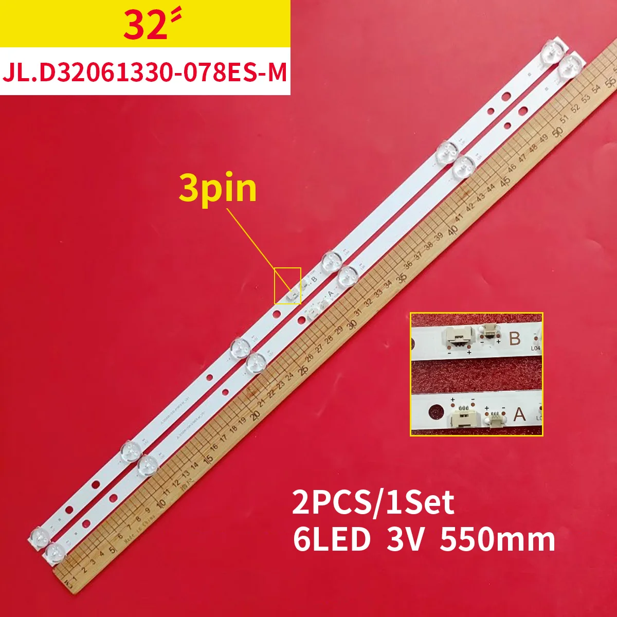 

LED Strip 6LED For Toshiba 32W3163DG 32L2063DG 32FPA0119A JVC LT-32C600 LT-32C705 LT-32C3210 Hitachi 32HE4100 32HAE2250