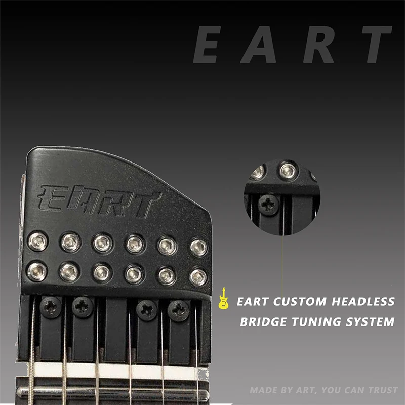 EART Guitars GW2-PRO modern headless electric guitar view 5