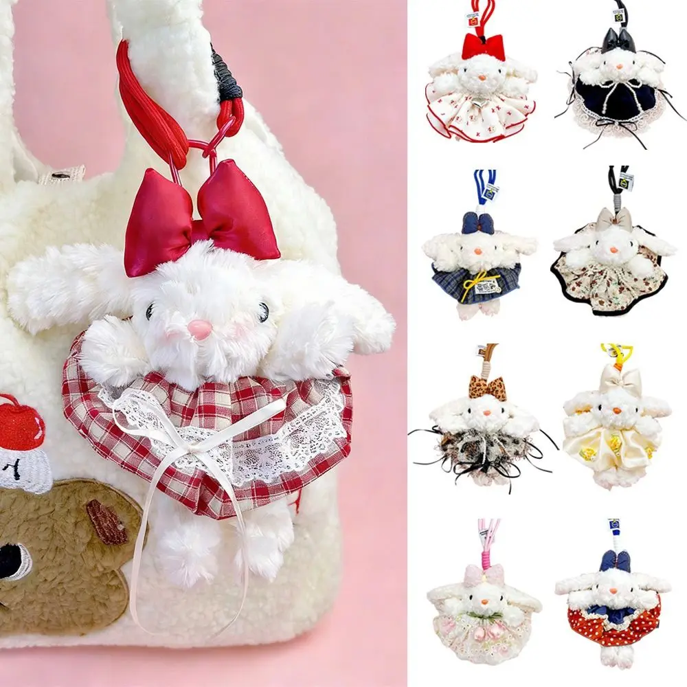 Novo Pingente de Coelho de Pelúcia, Brinquedo de Pelúcia com Laço, Decoração Suspensa com Orelhas de Coelho, Presentes