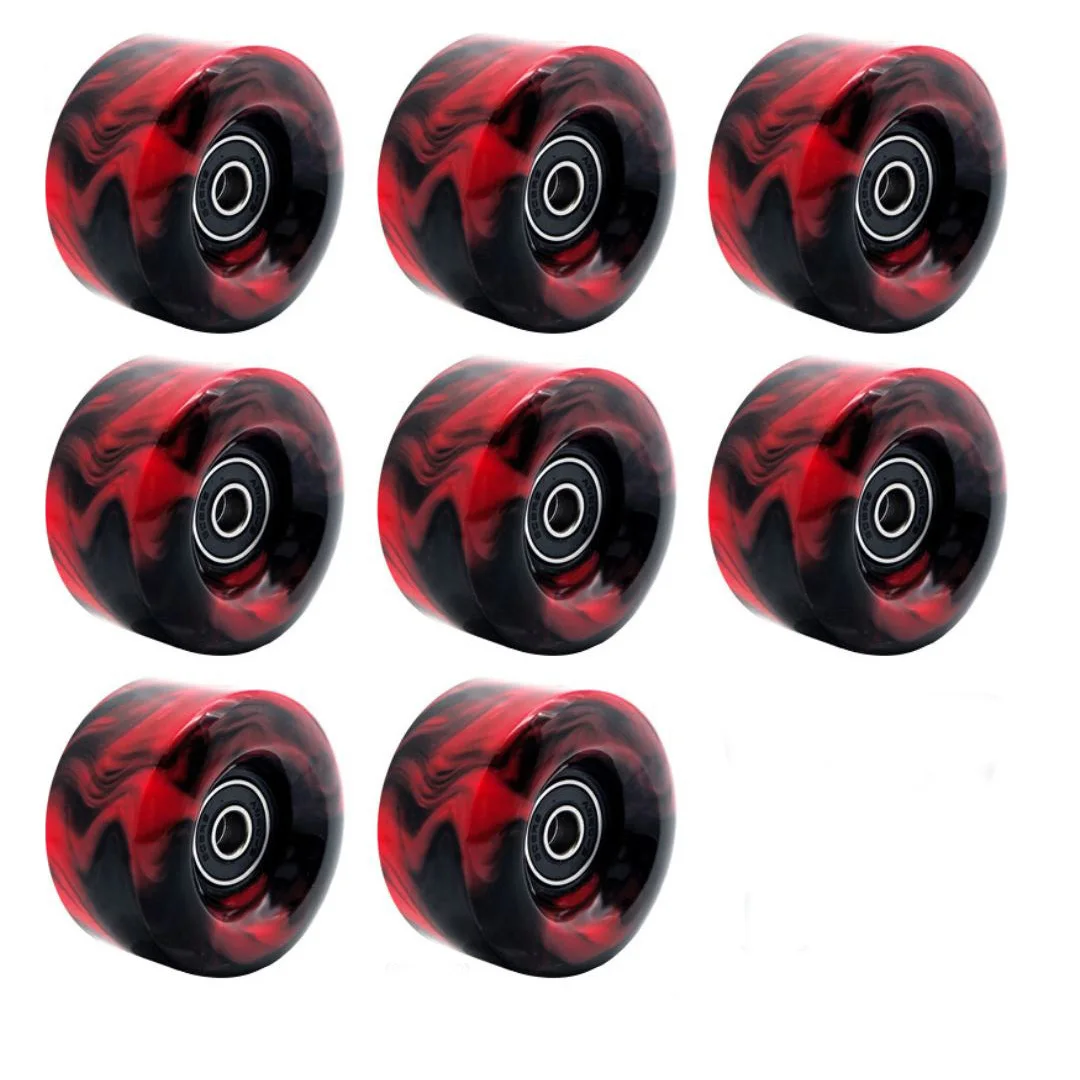 8 Piece 82A 58mm x 32mm QUAD Roller Skates Wheels with 608RS Bearings double Line Skates Wheels  for Skateboard Roller Skates