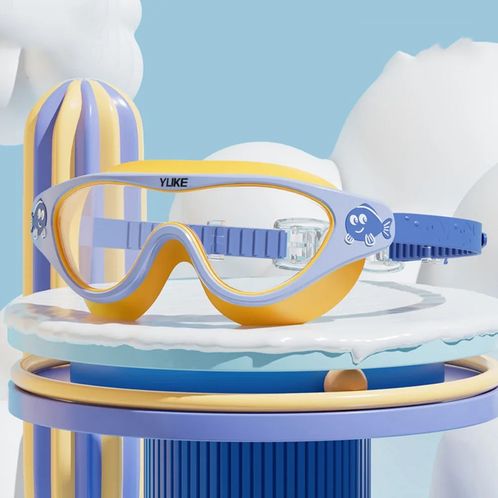 

Waterproof Big Frame Swim Goggles Anti Fog Soft Silicone Children Swim Glasses HD Vision Leak-proof Swimming Eyewear for