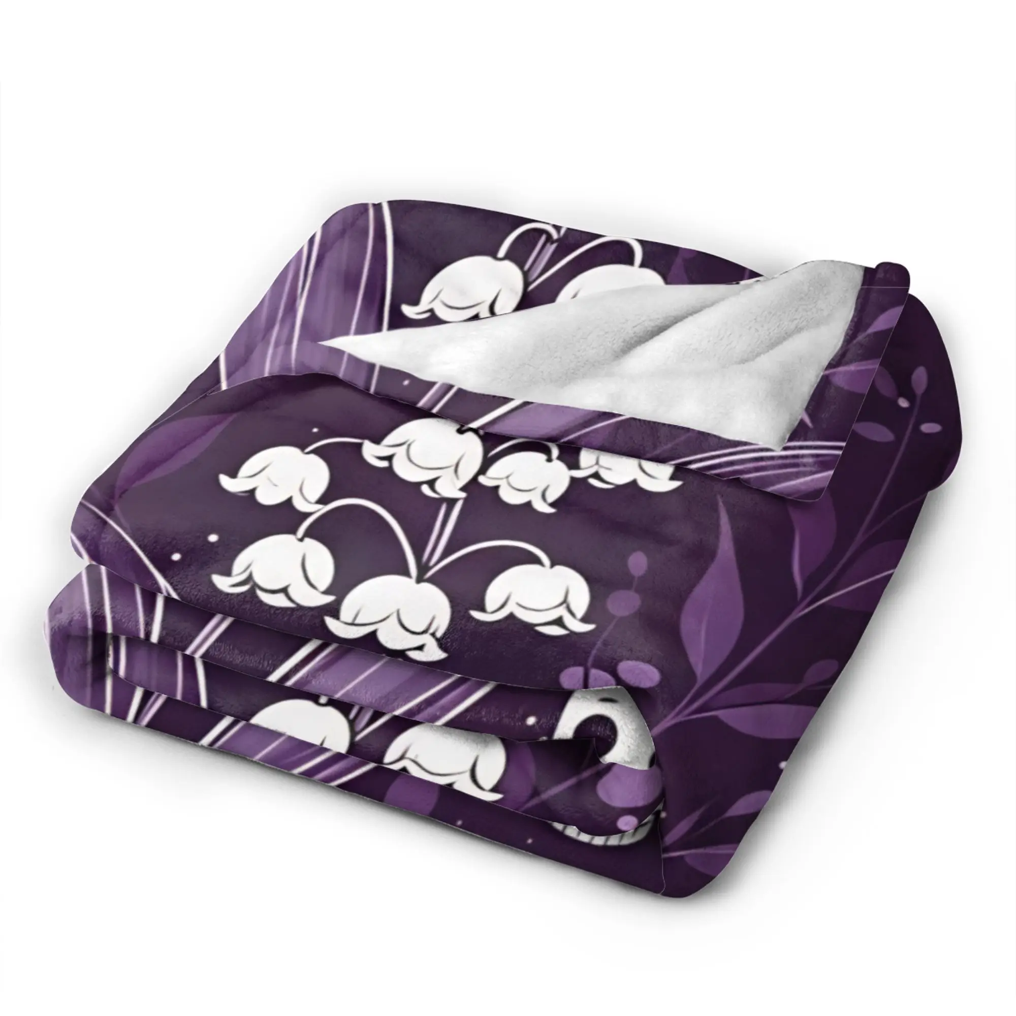 Halloween Skeleton Flower Plush Blankets Boy Girl  Flannel Throw Blanket For Home Decor Warm Custom DIY Quality Bedspread