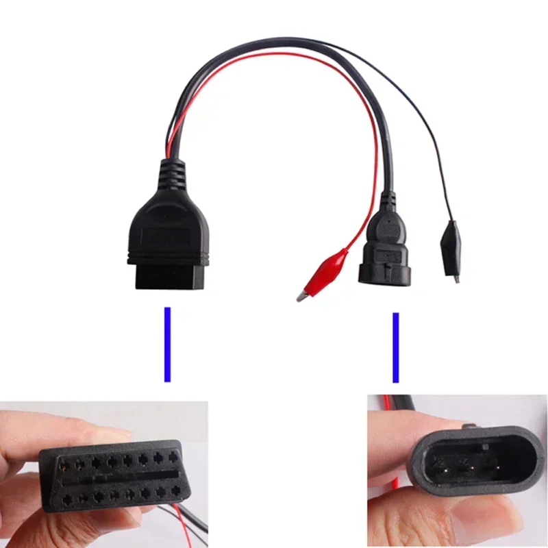 For Alfa Lancia OBD 3 Pin  To OBD2 16 Pin Connector OBDII Obd-II Adapter Auto Car Cable Obd for Fiat 3pin with Elm 327 V2.1 OBD