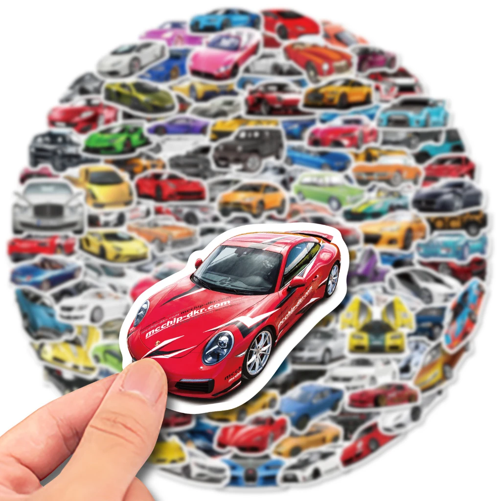 200/100/50 قطعة من ملصقات سيارات السباق JDM - شارات للأمتعة، جراب هاتف للكمبيوتر المحمول وحقيبة الظهر وزجاجة مياه (متجر Anime Worlds)