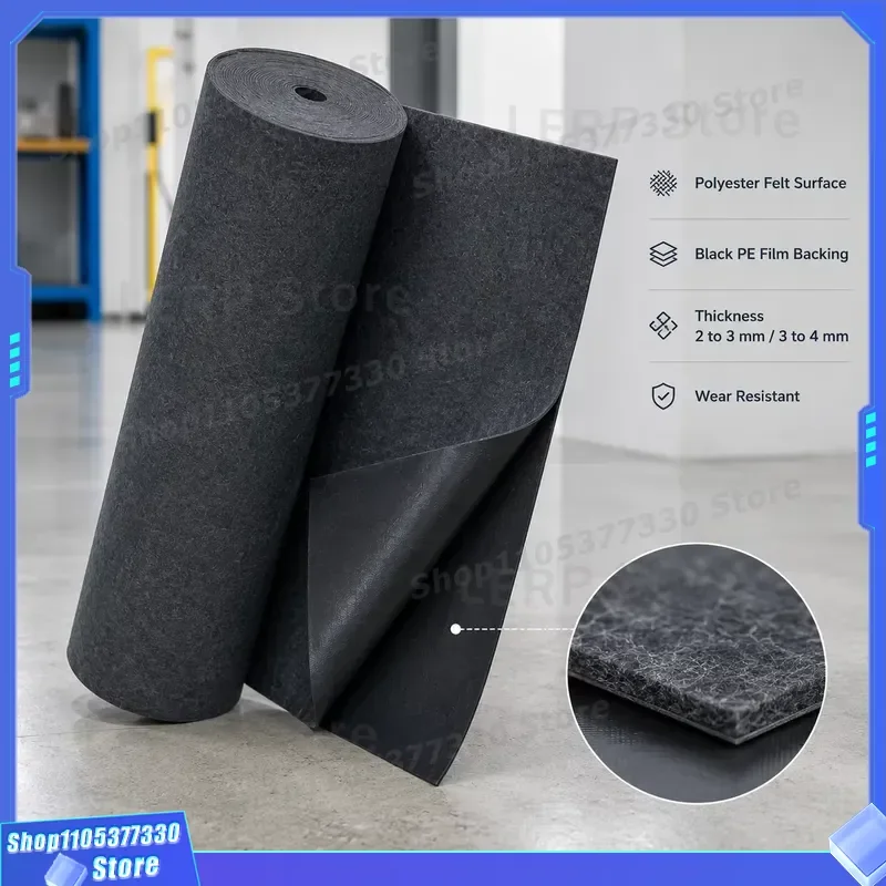 Industrial PE Oil Absorbing Floor Mat Coil Leak Proof Water Absorbent Non Slip Felt Pad For Workshop Garage Factory Use Non