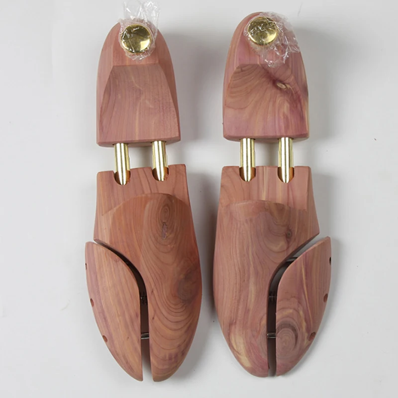 1 Pair Wooden Shoe Tree Shaper Shapes Stretcher Adjustable Shoes Holder Organizer Storage Boot Stretcher For Men Shoe Trees