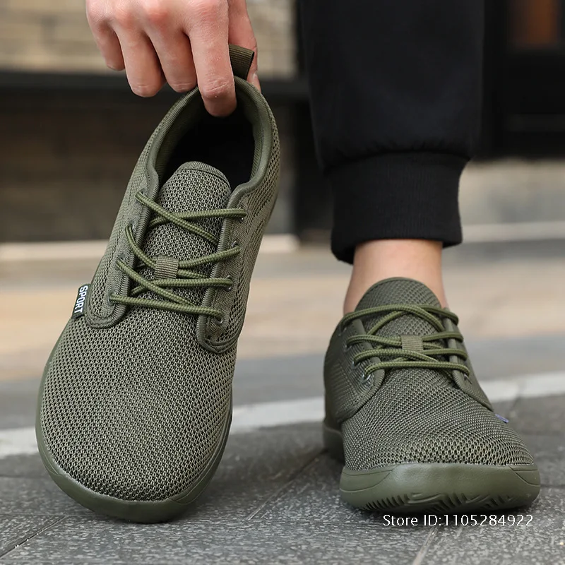 

Мужские туфли с широким носком, дышащие, из трикотажной сетки, удобные, для ходьбы босиком, повседневные, универсальные, с мягкой подошвой, широкая колодка, для прогулок