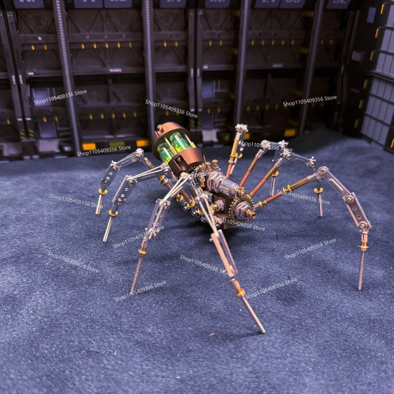 For Creative Handmade Personalized Holiday Gift Toys for Cyberpunk Mechanical Insects Metal Assembled Spider Models