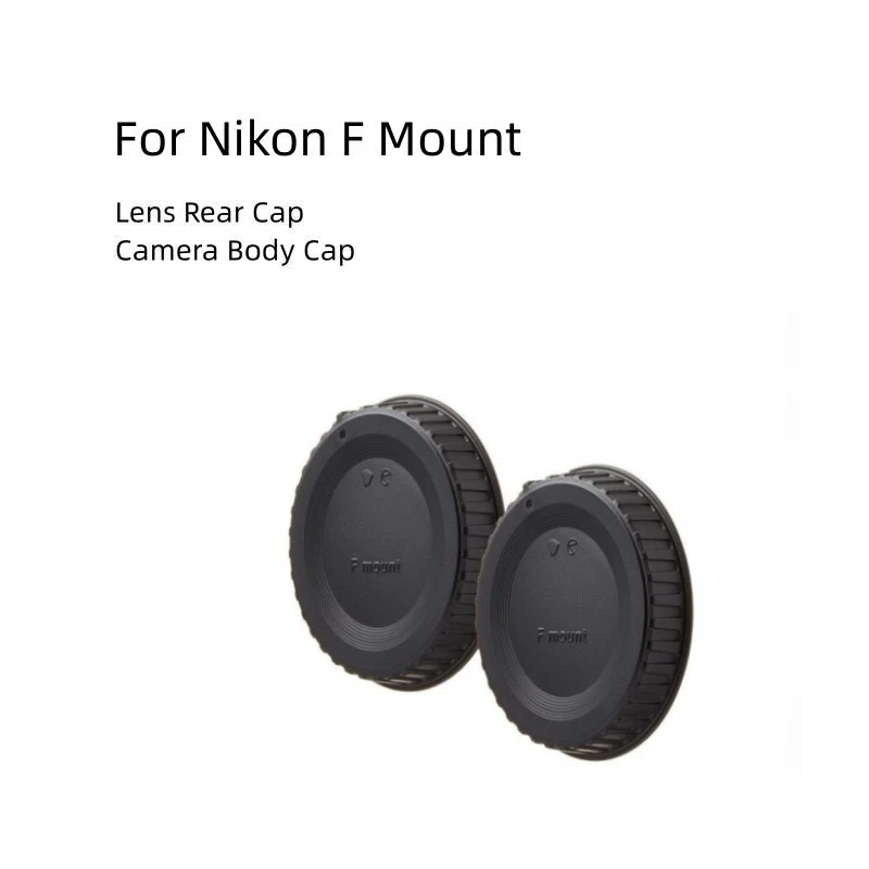 Rear Lens Cover+Camera Body Cap Anti-dust Protection ABS Plastic Black for Nikon D800 D850 D750 Camera Accessories L