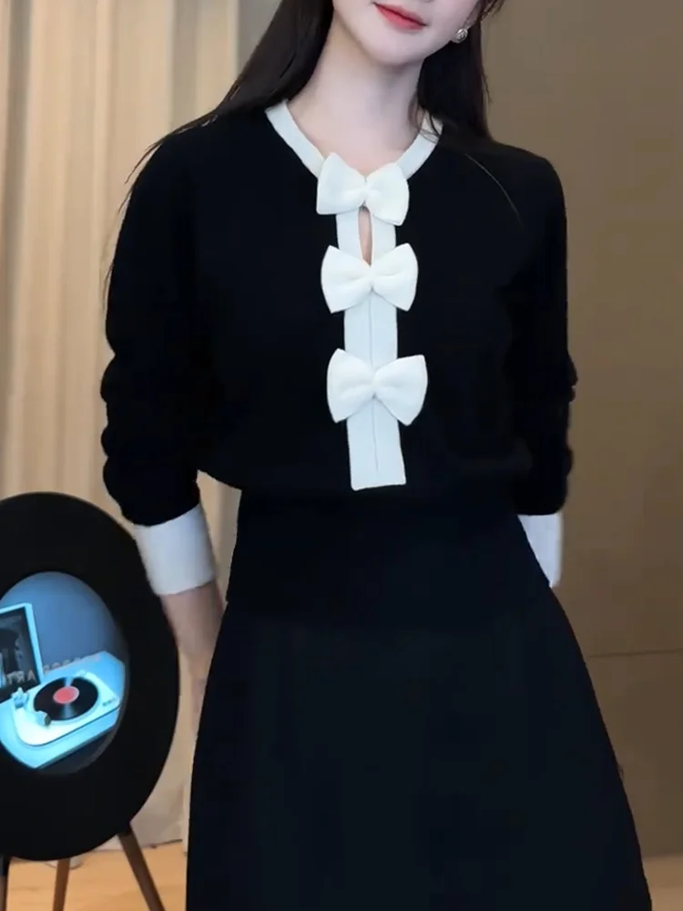 

Knot Color Blo Knitwear Autumn New Sle plus Size Versatile Age Reduction Top Quali Korean Sle Camere Sweater