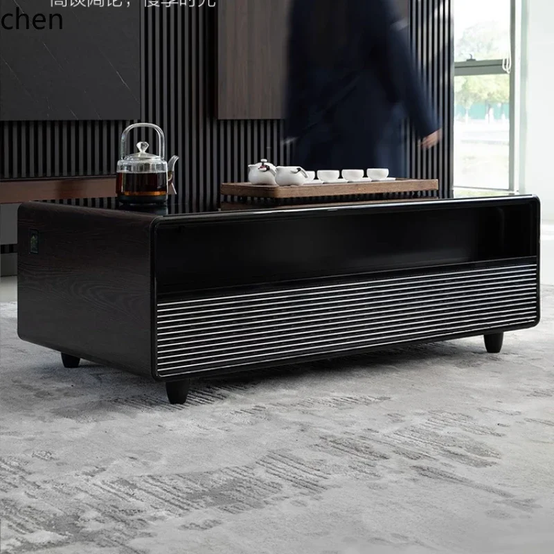 A2-26 c Kung Fu tea table, refrigerator all-in-one machine, living room and household multi-functional ice bar table, black