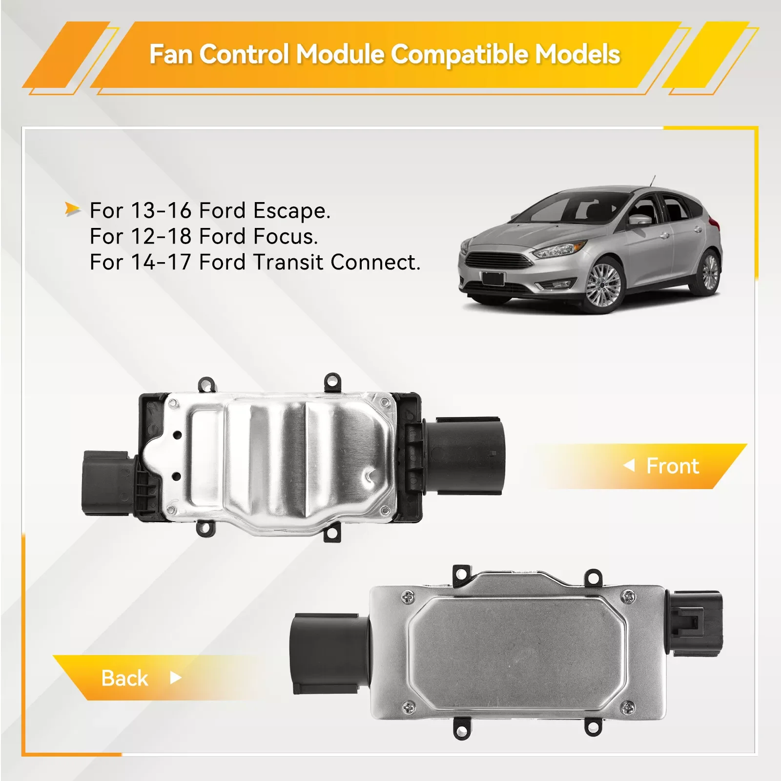 1X High quality 1137328464 Radiator Cooling Fan Control Module For Ford Focus Escape 2013-2018 1137328567 FREE SHIPPING!!!