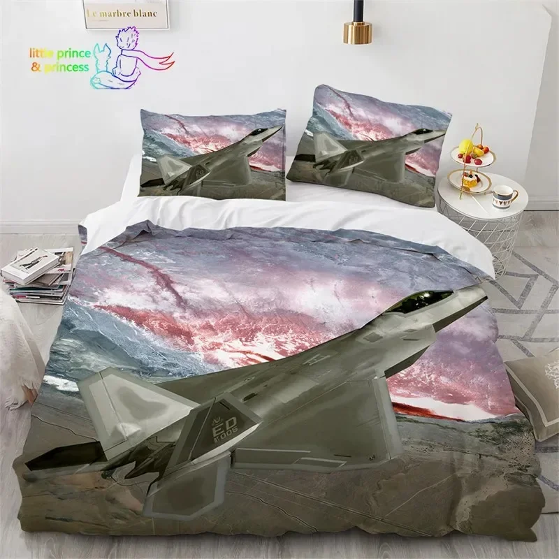 Airplane 3D Print Flying Plane Comfortable Duvet Quilt Cover Pillowcase Bedding Set Children Bedroom Decoration Home Textile