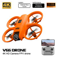 V66 Mini Drone 180° Electrically Adjustable 4K HD Camera Anti-collision Design 2.4G RC Quadcopter Optical Flow Positioning Drone