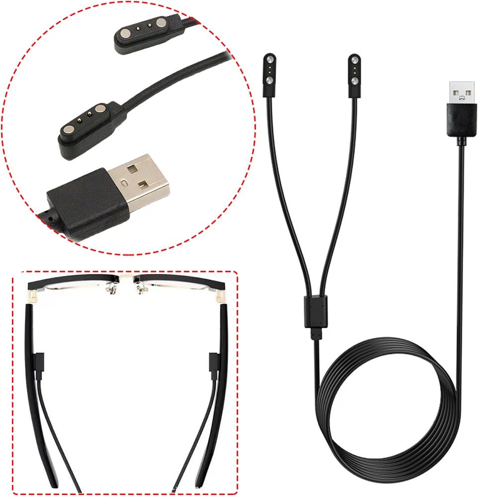 

Зарядный кабель 80 см для умных очков Mijia, USB-кабель 2-в-1, аксессуары для аудиоочков