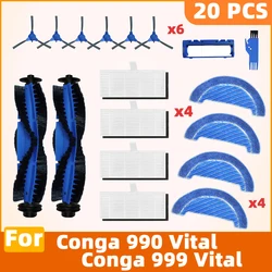 Ersatz Für Cecotec Conga 990 Vital / Conga 999 Vital Roboter-staubsauger Ersatzteile Wichtigsten Seite Pinsel Hepa-Filter mopp Lappen