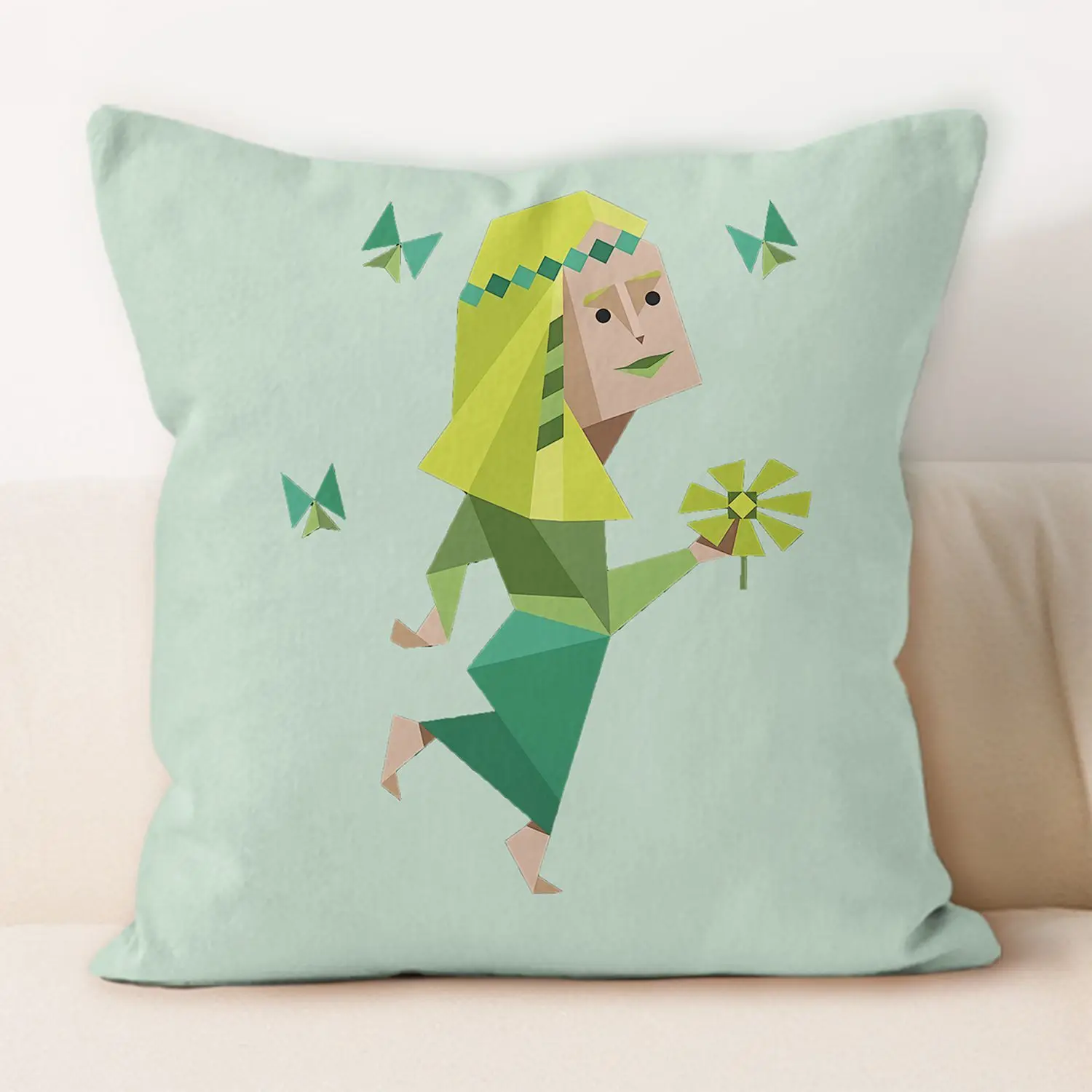MBTI Personality Test Humanized Print Pillow Cover, Aesthetic Throw Cushion Case, Waist Support Pillowcase for Sofa Car Office N