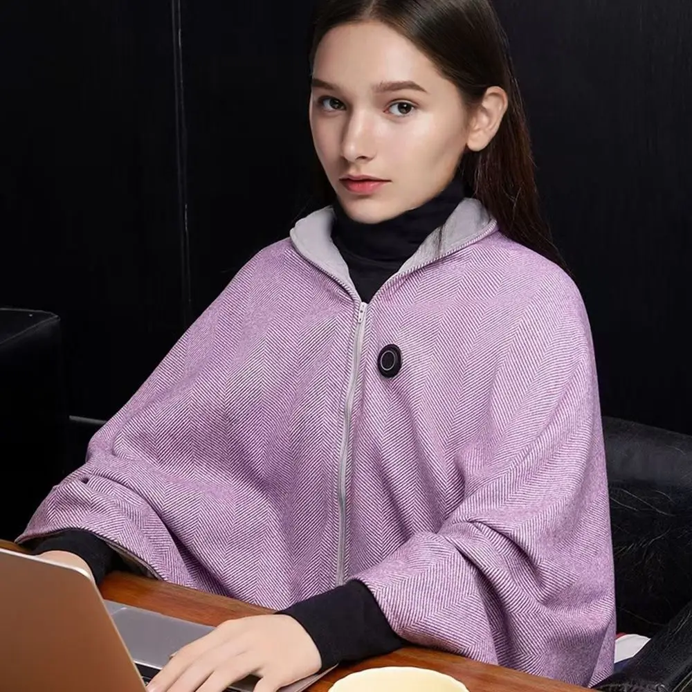 

Модное носимое одеяло с электрическим подогревом USB, моющееся, 3 уровня нагрева, теплая шаль, портативное одеяло с подогревом, зимнее одеяло