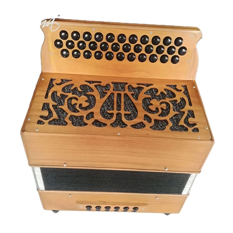 

2024 Hot Selling Premium Classical Style 34K12B Diatonic Brass Accordion Instrument