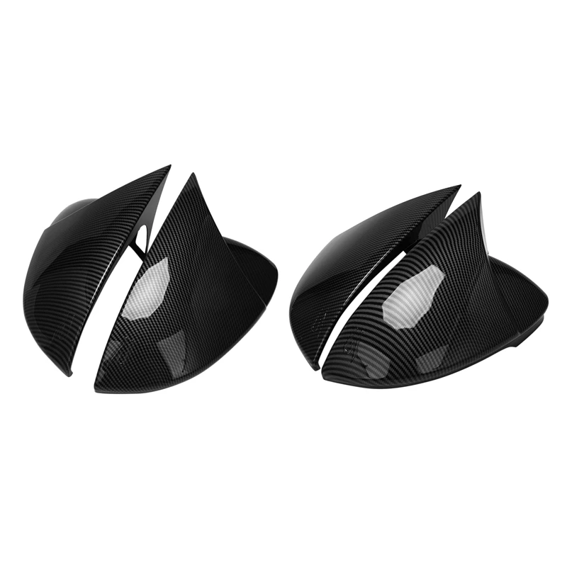 Carbon Fiber Side Mirror Rear View Mirror Cover Cap Ox Horn For Golf 8 MK8 GTE GTD R-Line 2020 2021