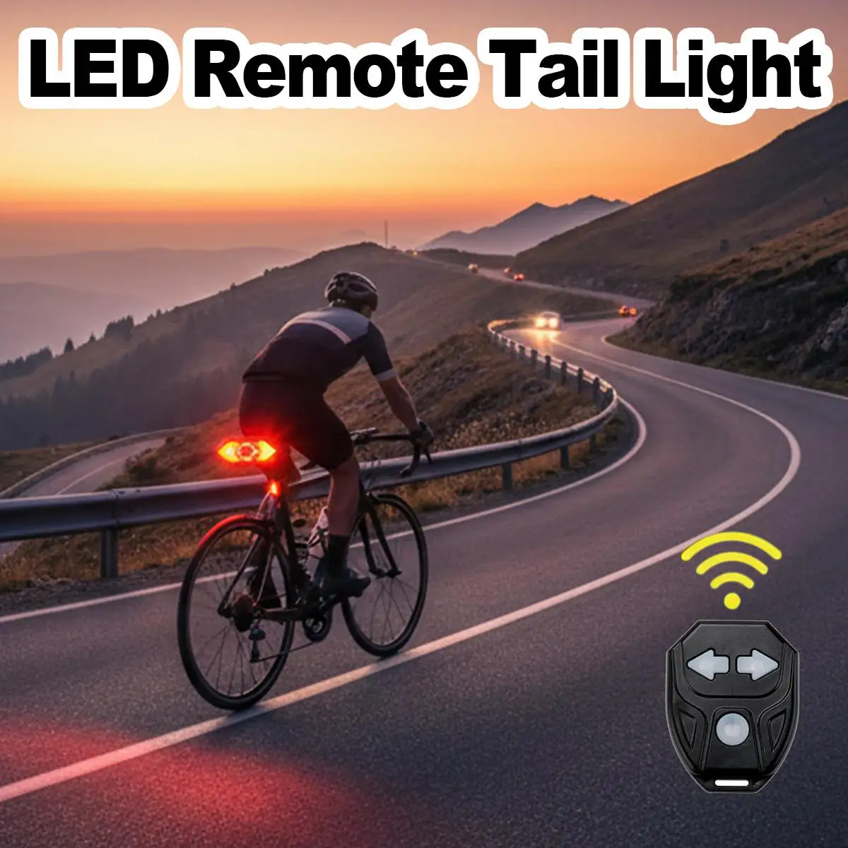 

Wireless Turn Signal Bike Tail Light Remote Control Bick Tail Light USB LED Waterproof Lamp For MTB Road Bike Safety Cycling