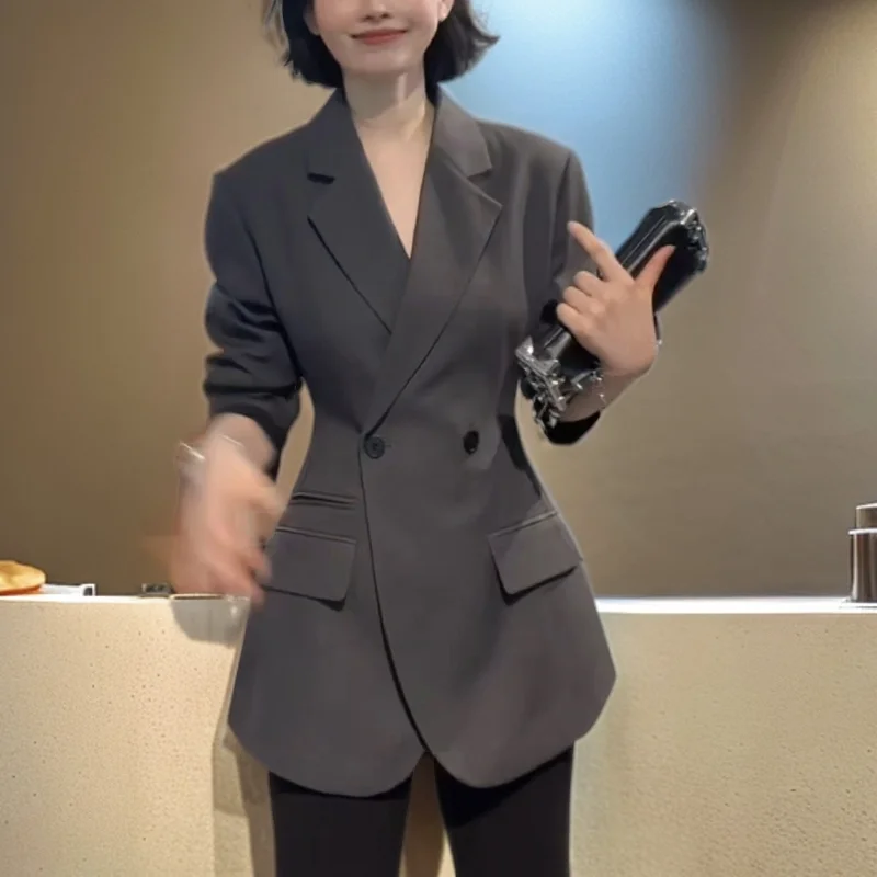 

Design Sensation Осенний новый женский пиджак для похудения на талии Faionable High-End Western