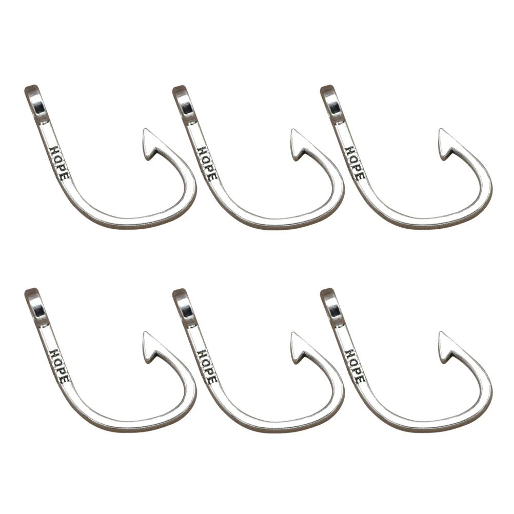 

20 Pcs Fish Hook Connector Alloy Pendant Charms DIY Jewelry Making Pendants Simple Stylish Design Durable Workmanship Necklace