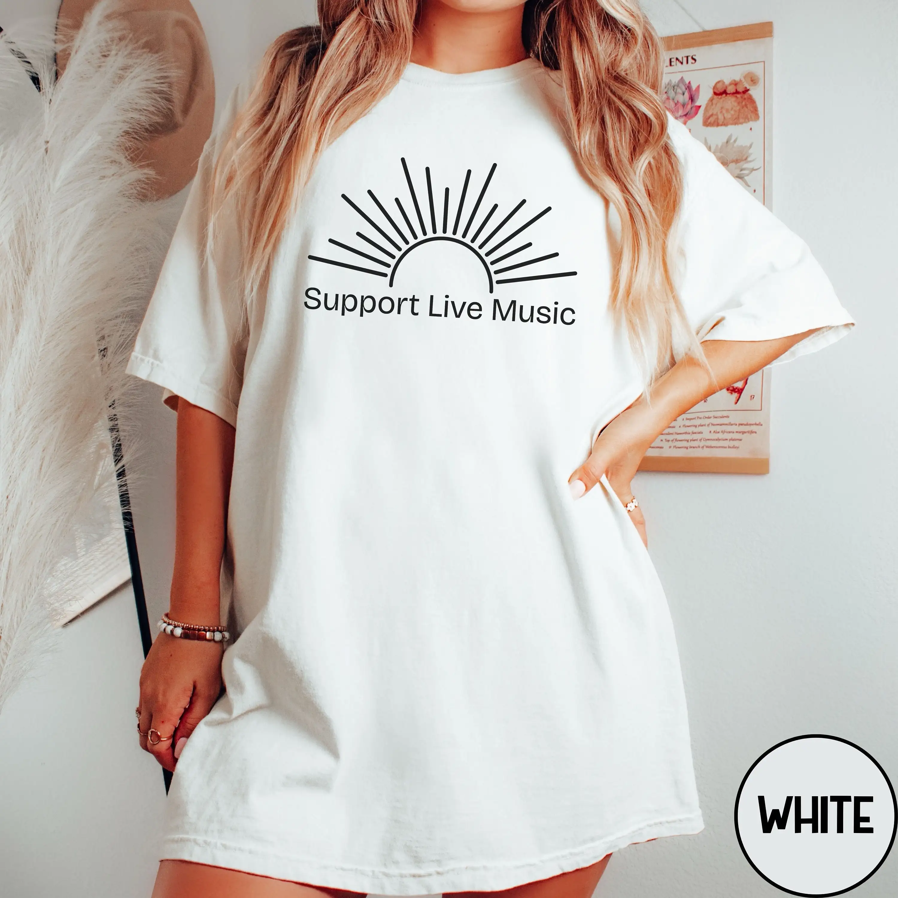 Support Live Music T Shirt Concert Outfit Teacher Guitar Player Dj House Therapy Musician