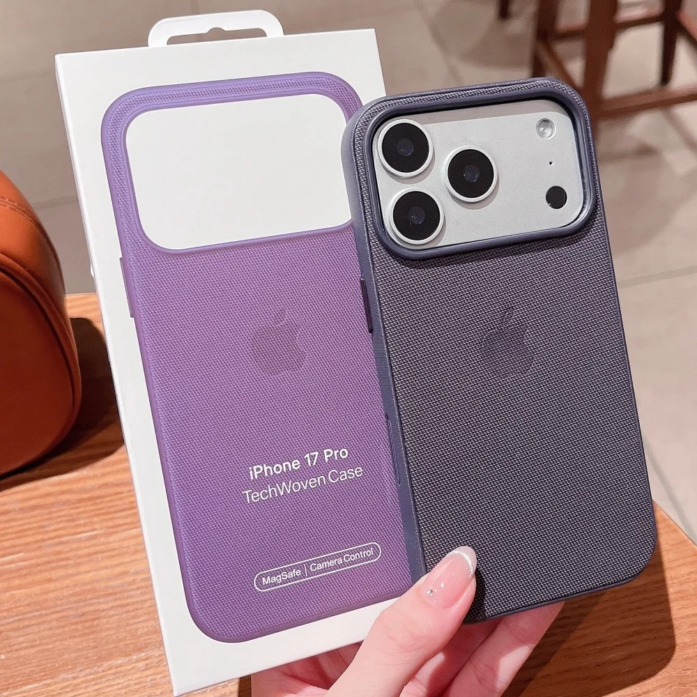 Oryginalna technologia tkania dla magnetycznego etui Magsafe do iPhone 18 Pro, 17 Pro Max, 17 z przyciskami dotykowymi na aparat, miękka osłona zderzaka. — 2