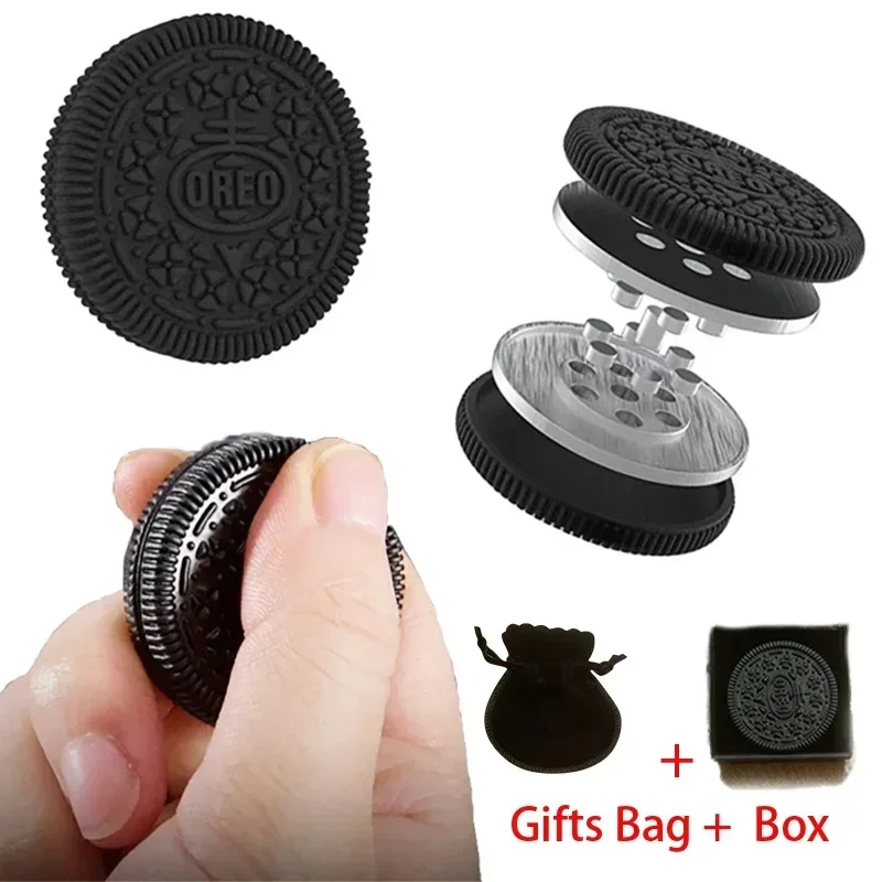 

PEFidget Coin Metal Spinner Decompression Toys EDC Haptic Spin Simulation Cookies Sounding Noise Office Adult Kids PPB Gift