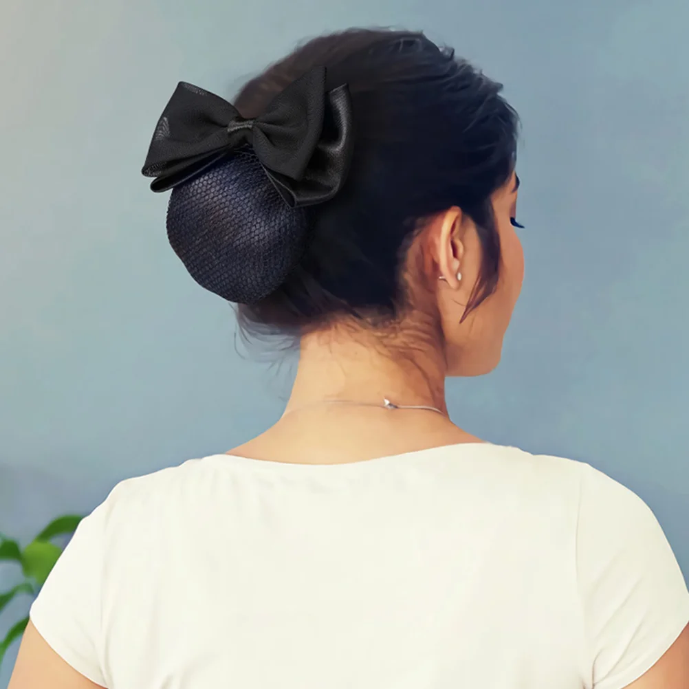 

6pcs Bun Net Head Flower Hair Accessories Bow Design For Women Ballet Nurse Stewardess Daily Wear Hairnets Women Hair Bun Cover