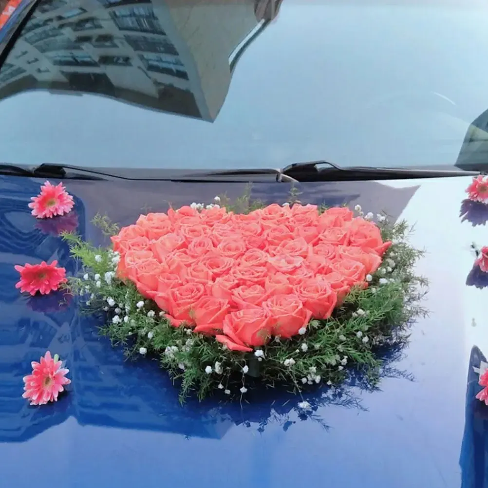 

Heart Shaped Floral Foam Block 30cm Wedding Car Decor Strong Water Absorption Flower Arrangement Accessories Mud Gardening