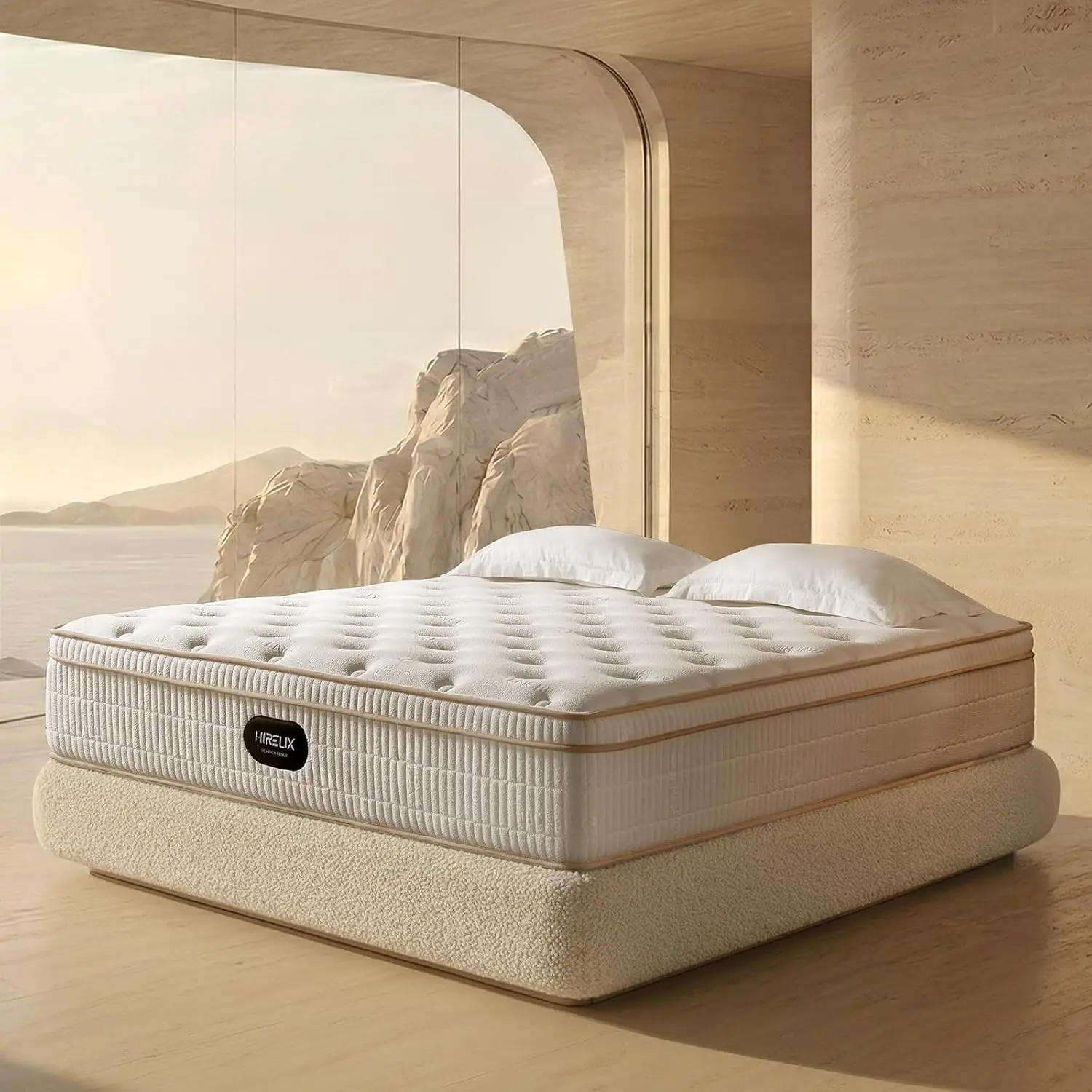 

Матрас гибридный Queen, 14 дюймов, средней жесткости, с пеной с эффектом памяти и независимыми пружинами, без стекловолокна, сертифицирован CertiPUR-US