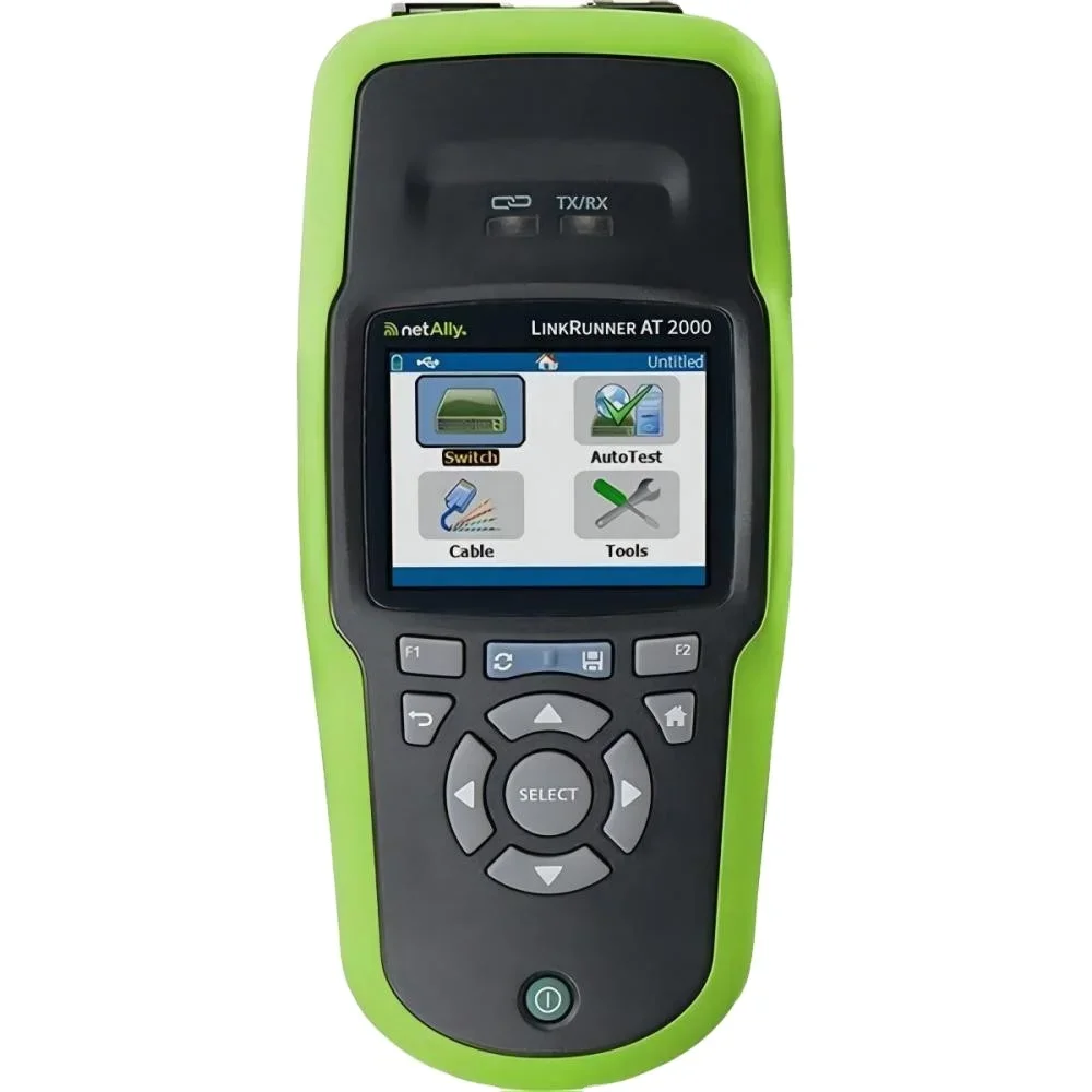 جهاز اختبار تلقائي لشبكة LinkRunner AT 2000 من Netally للنحاس والألياف