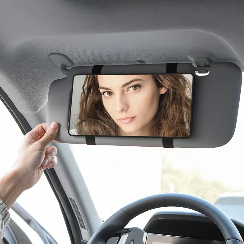 Tragbare Auto Make-Up Spiegel Universal Auto Innenspiegel Auto Sonnenschutz Visier HD Spiegel Für Mädchen Frauen Auto Zubehör – Detail 4