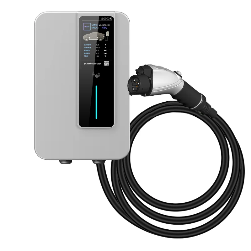 PRTDT Wallbox Level 2 Vehicle Fast Ev Charger Evse Electric Vehicle Mobile Ev Charging Station